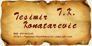 Tešimir Konatarević vizit kartica